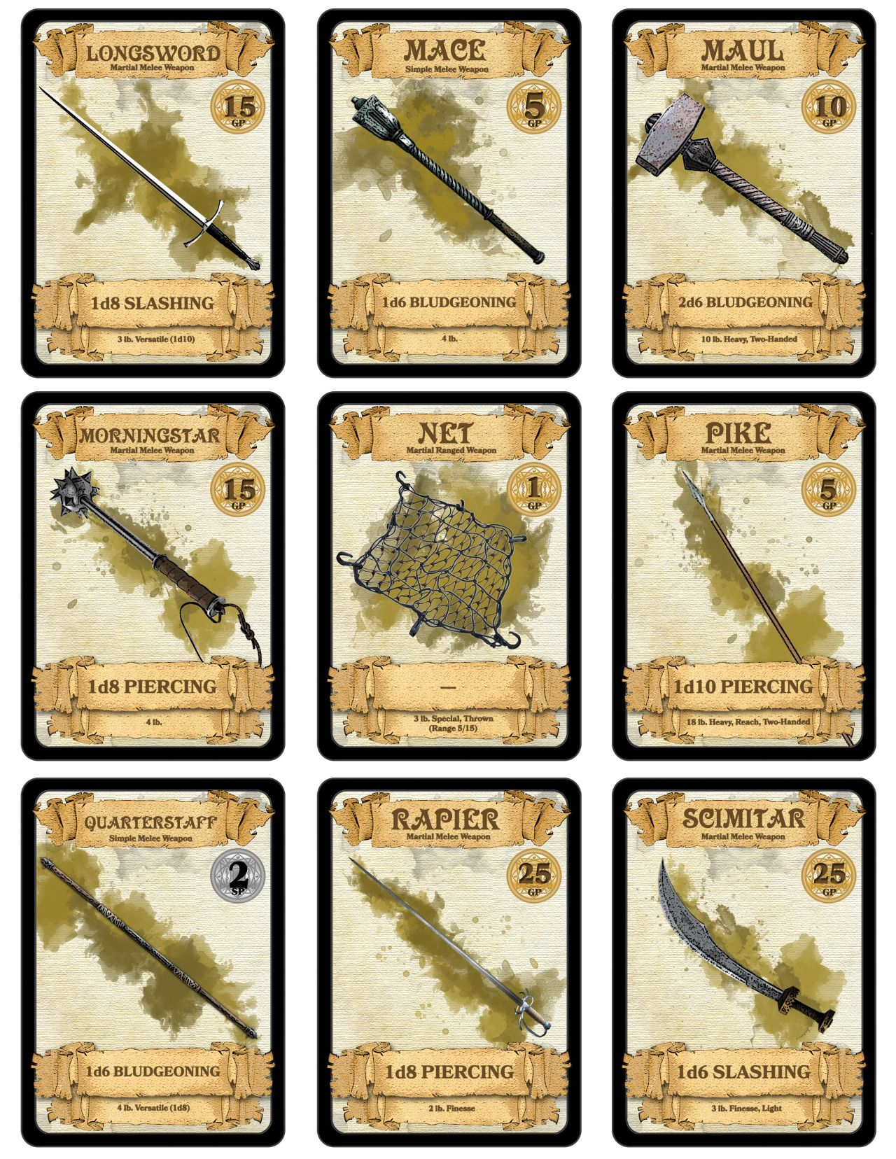 Dnd Item Card Template Social Media Template