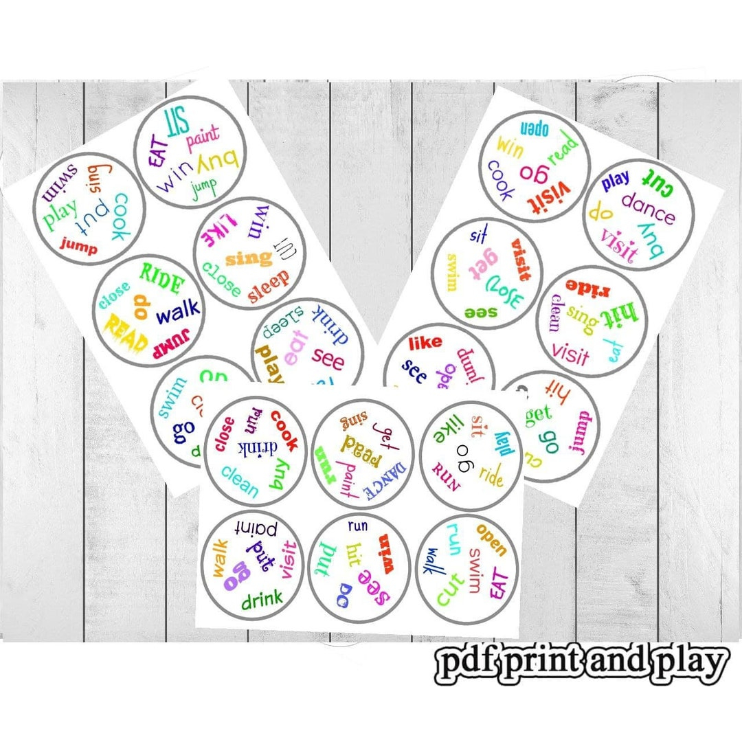 Dobble Card Game Spot It PRINTABLE Pdf File Montessori Etsy