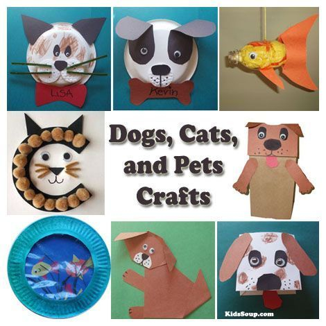 Dogs Cats And Pets Crafts Ideas For Kids In 2020 Pets Preschool 