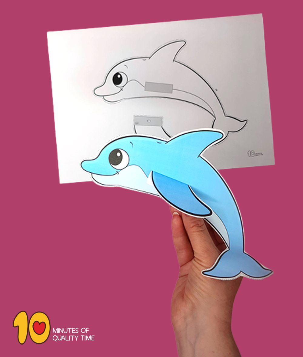 Dolphin Cut And Paste Craft 10 Minutes Of Quality Time