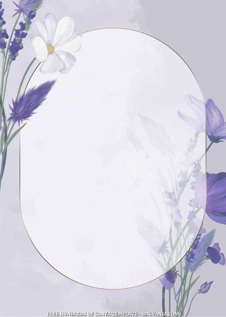 Download Now 22 Purple Delicated Floral Canva Wedding Invitation