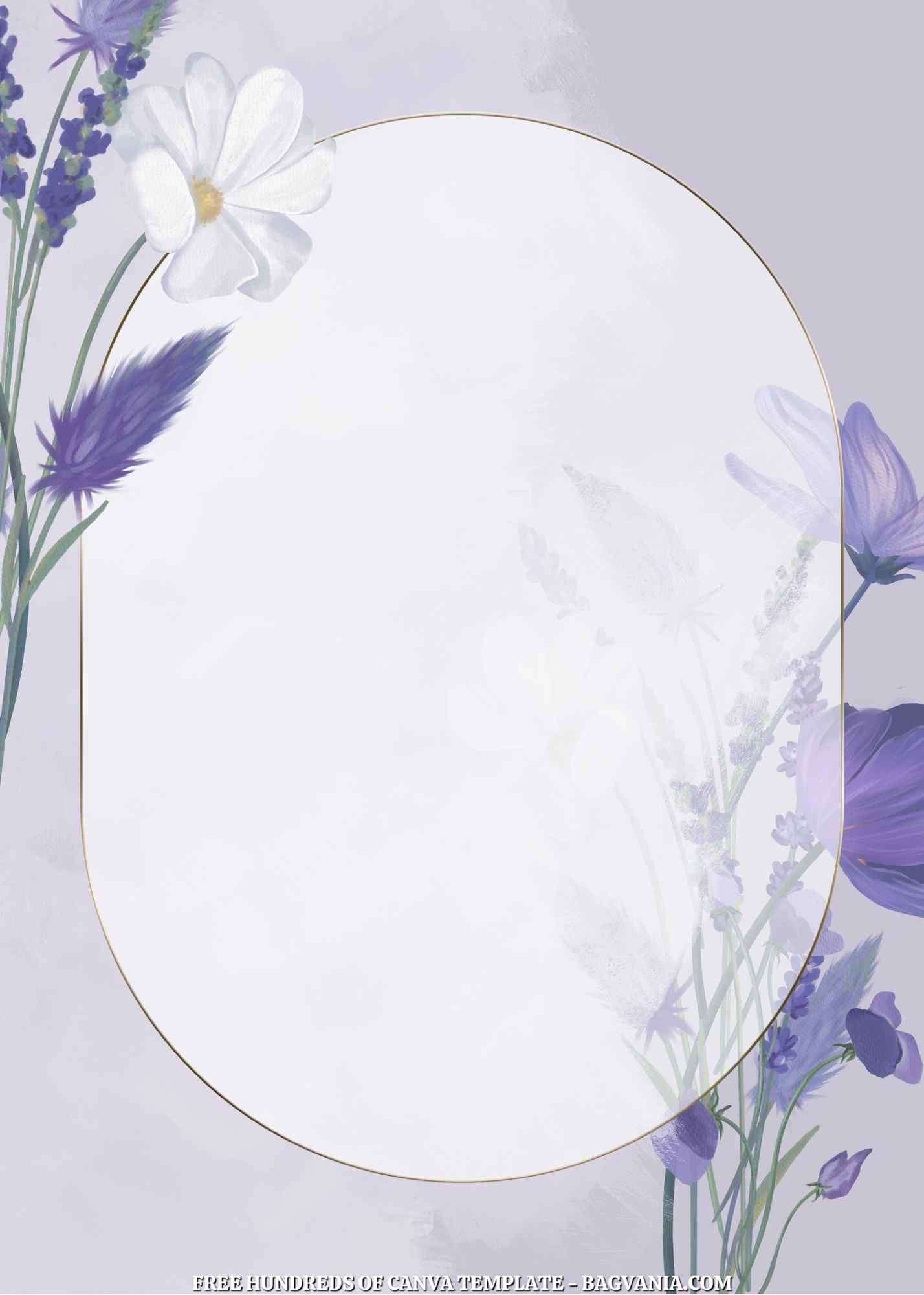 Download Now 22 Purple Delicated Floral Canva Wedding Invitation 