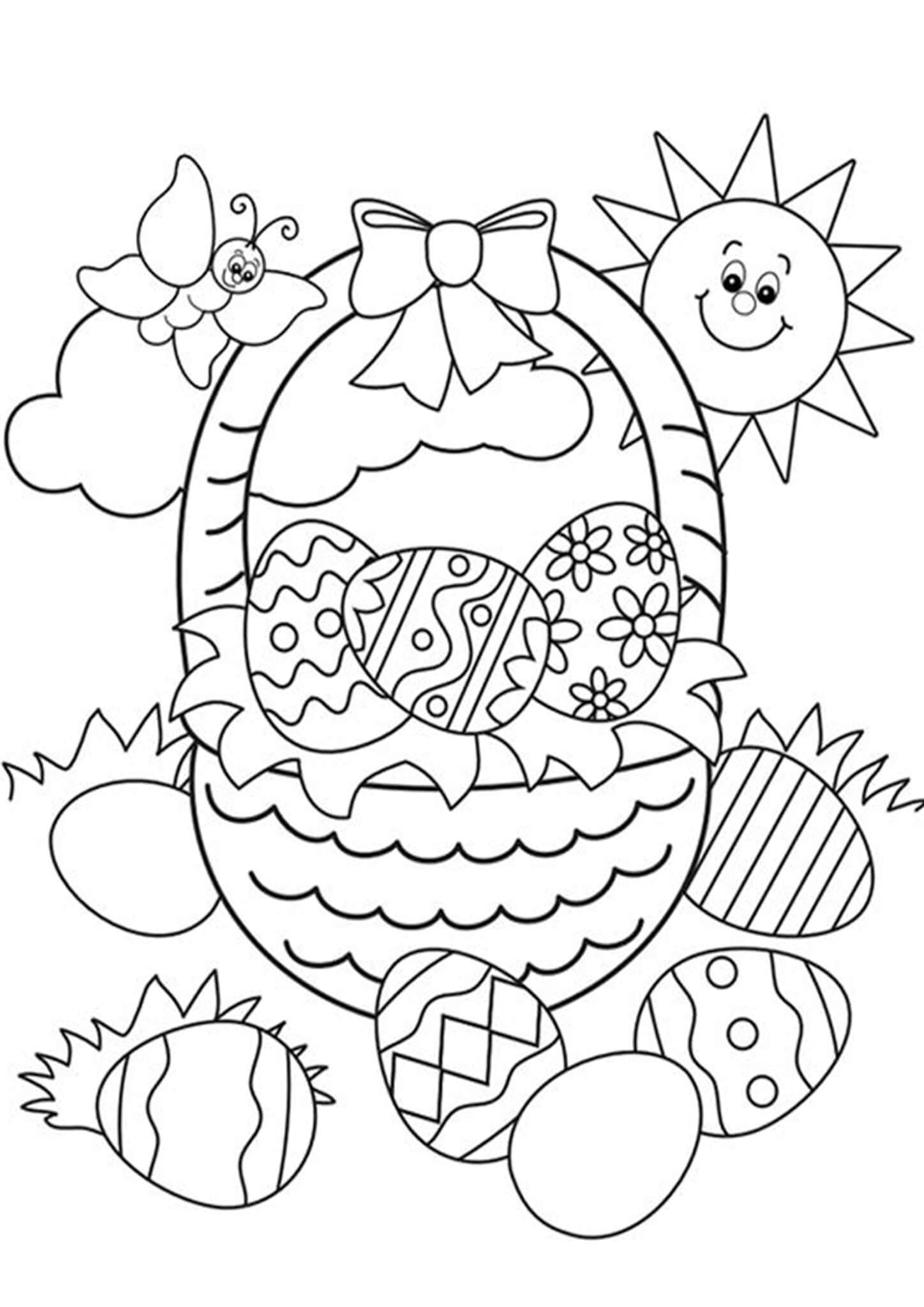 Easter Card Coloring Sheets Coloring Pages
