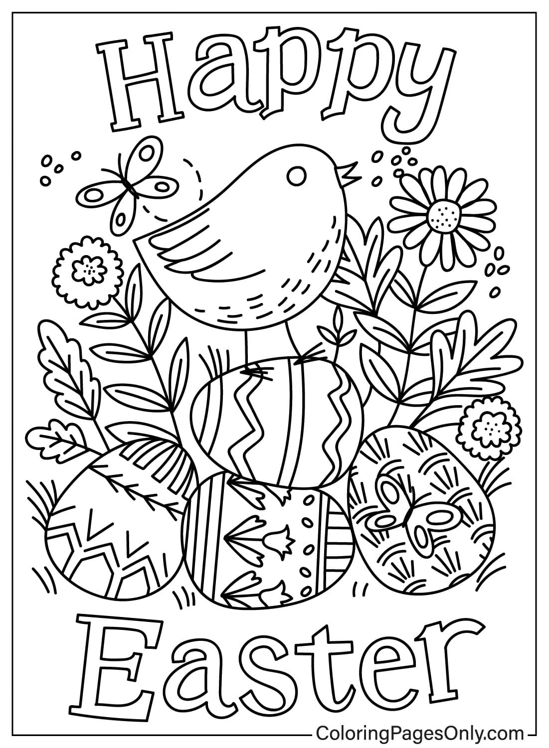Easter Card Free Printable Coloring Page Free Printable Coloring Pages