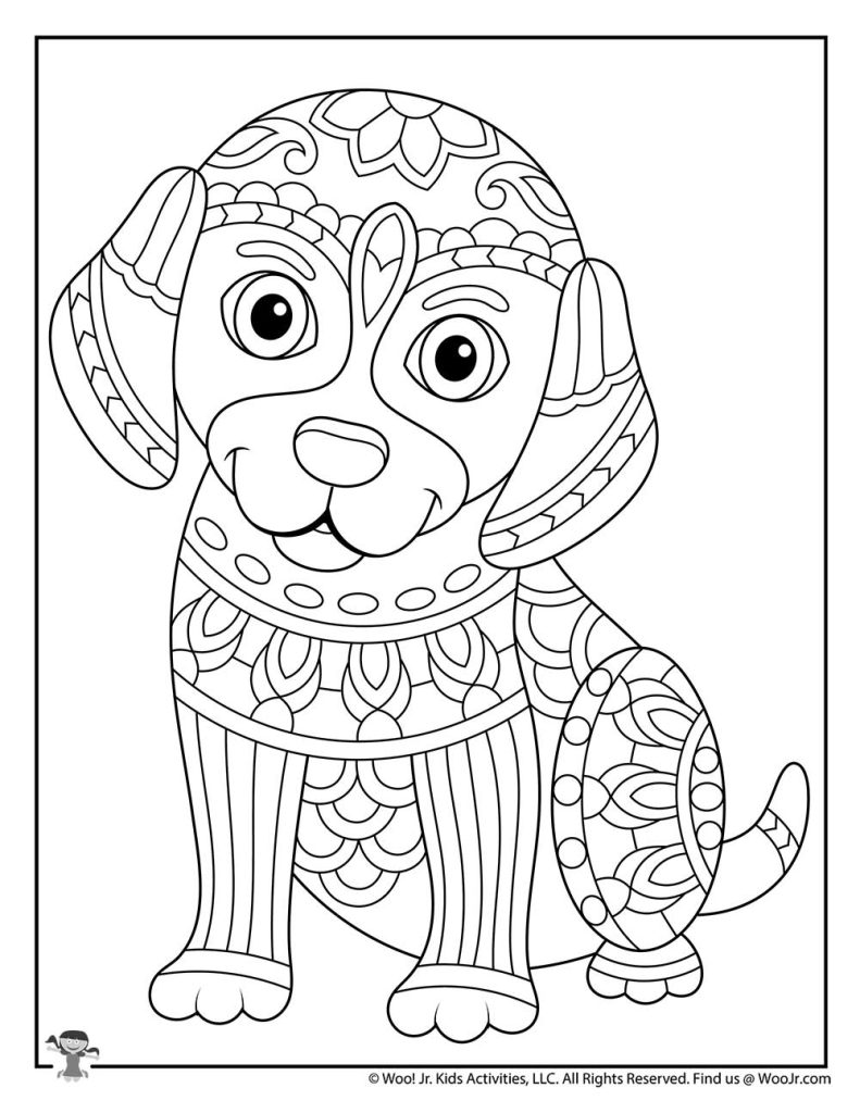 Easy Adult Coloring Animals Coloring Pages