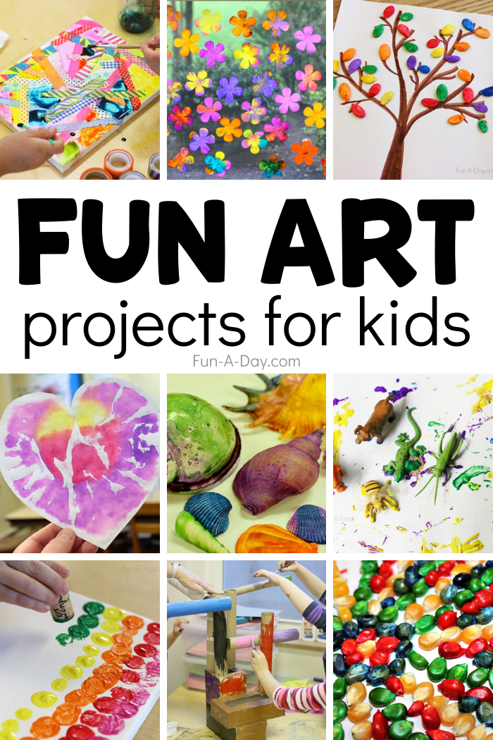 Easy And Fun Art Projects For Kids To Do At Home Or School Fun A Day 