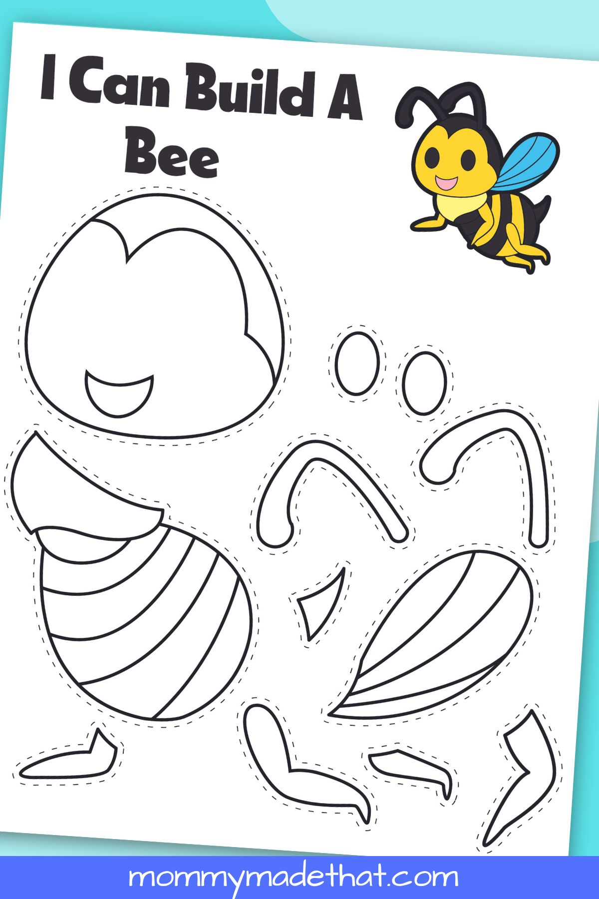Easy Bee Paper Craft For Kids Free Printable Simply Full