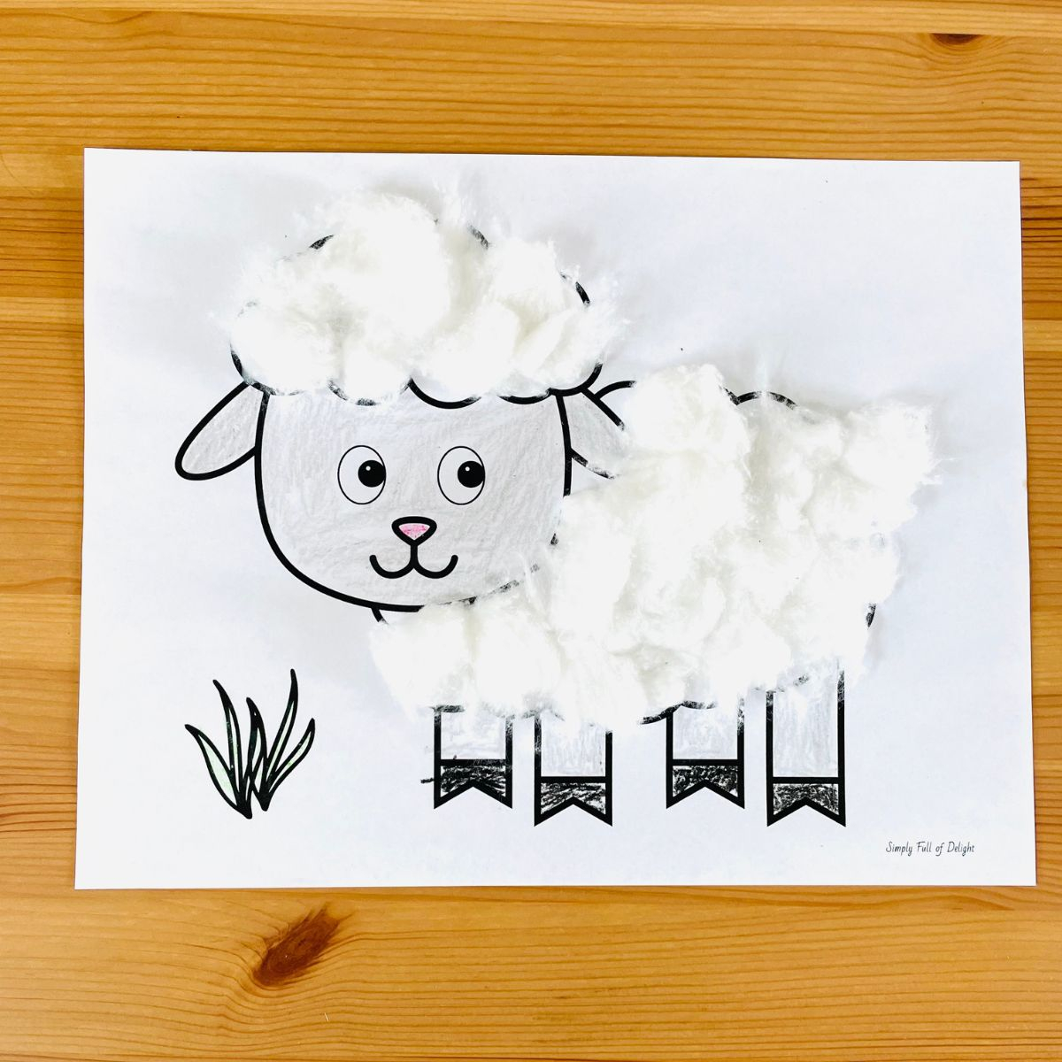 printable sheep craft printable sheep craft
