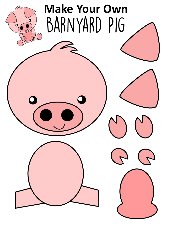 Easy Cut And Paste Pig Craft Activity For Preschool Kids