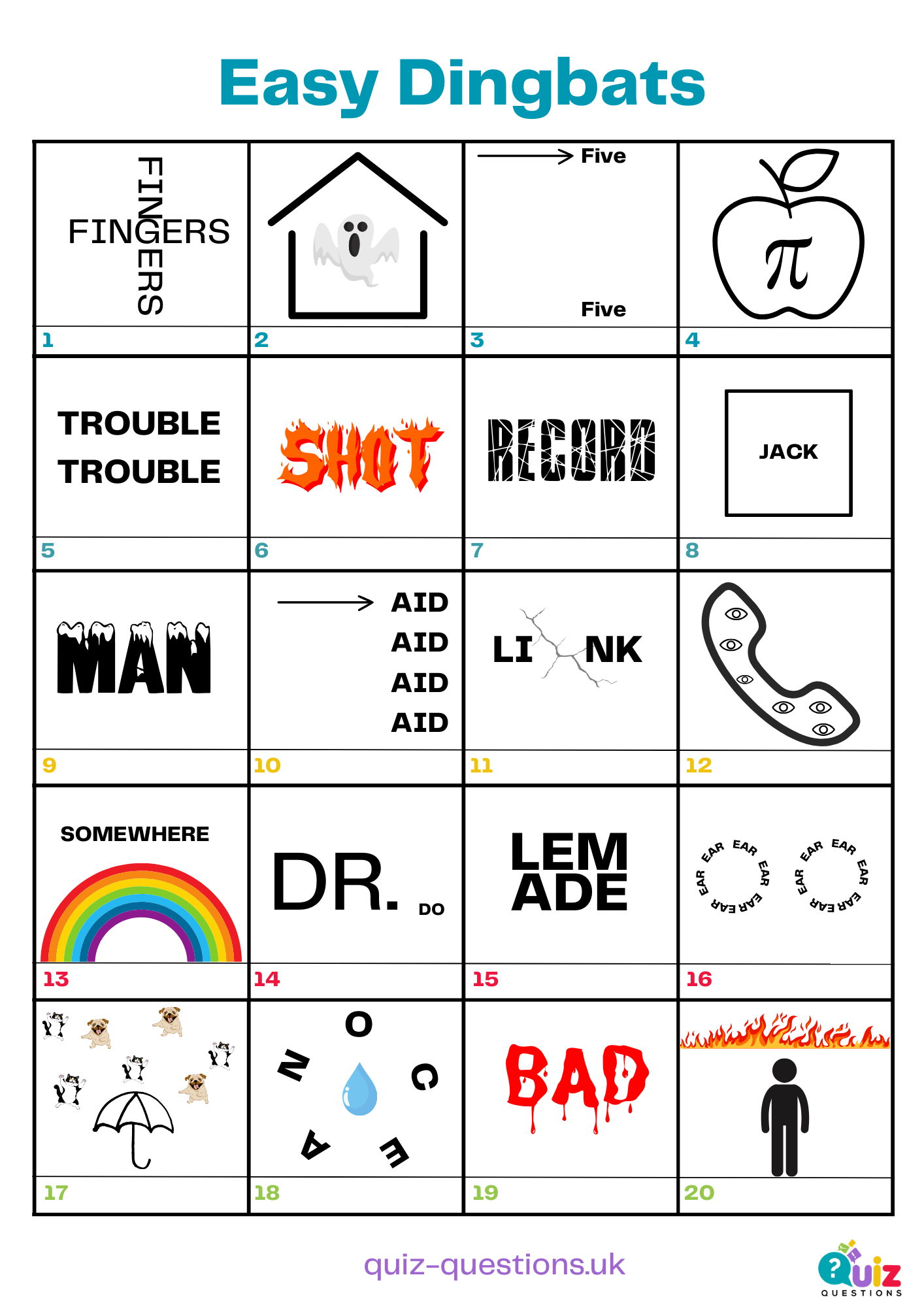 Easy Dingbats Quiz Questions Answers 2025 Artofit