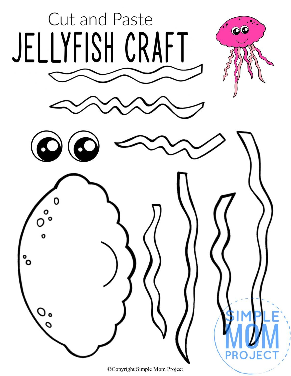 Easy DiY Jellyfish Craft With Free Jellyfish Template