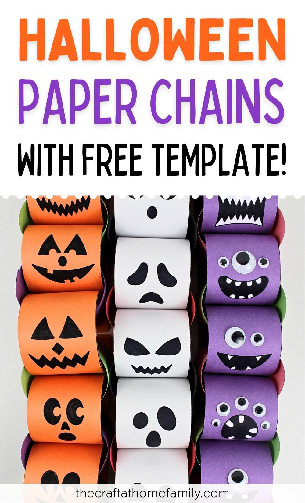Easy Halloween Paper Chains with Free Template The Craft at Home 