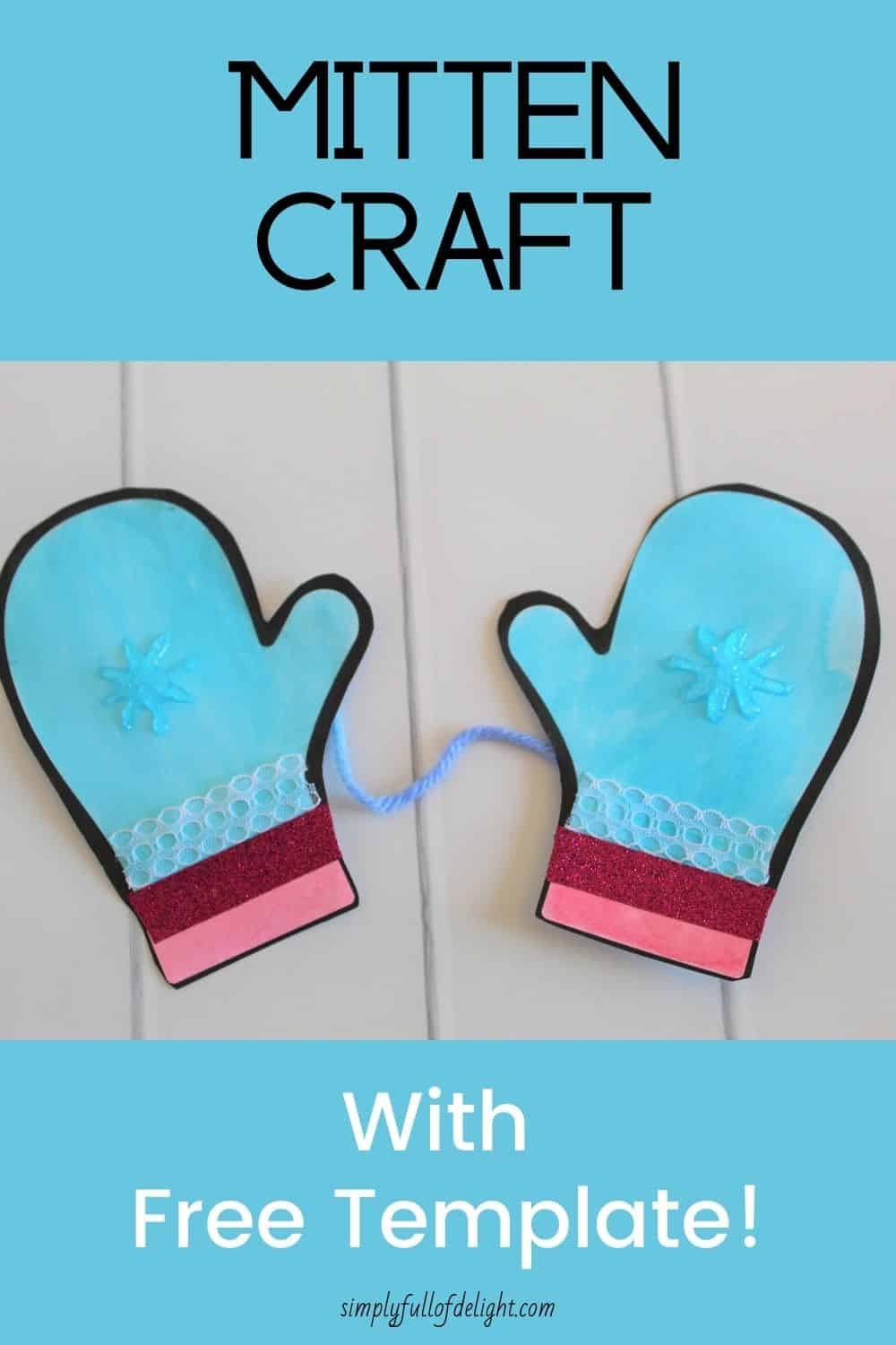 Easy Mittens Craft with Free Printable Mitten Template 