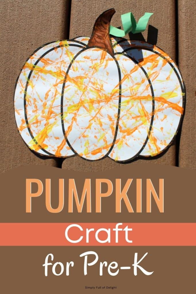 Easy Preschool Pumpkin Craft Marble Painting Free Template 