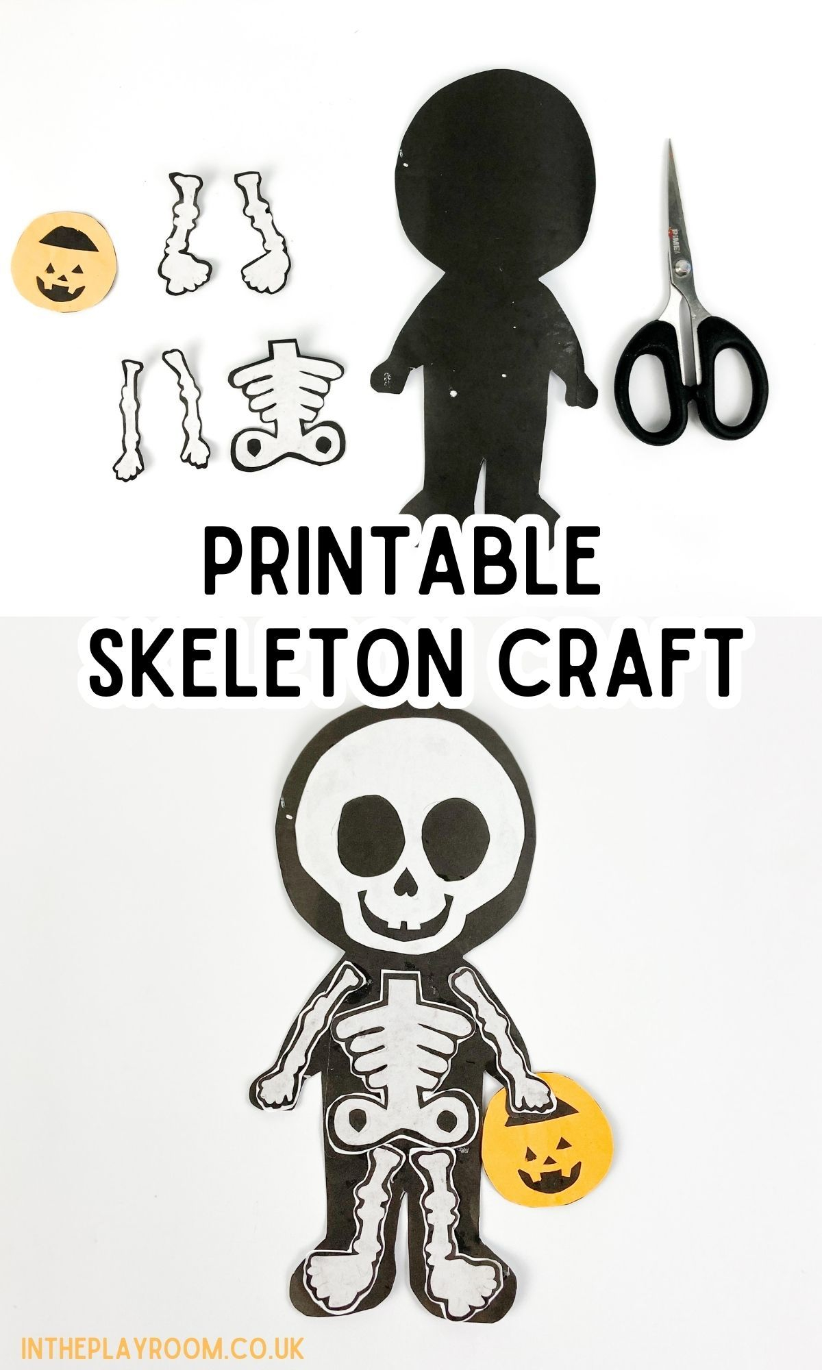 Easy Skeleton Craft With Free Printable Template Skeleton Craft 