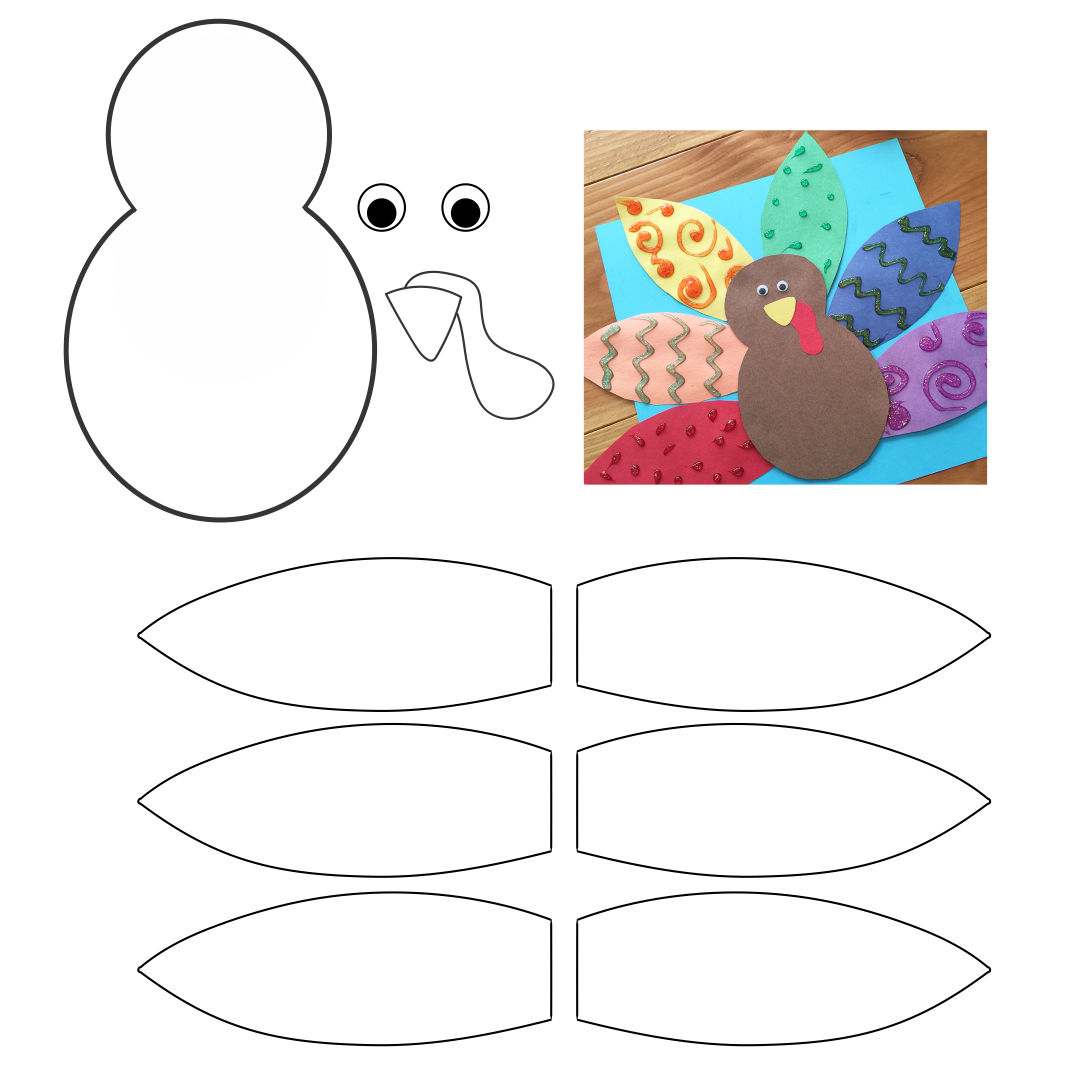 turkey crafts for toddlers printable