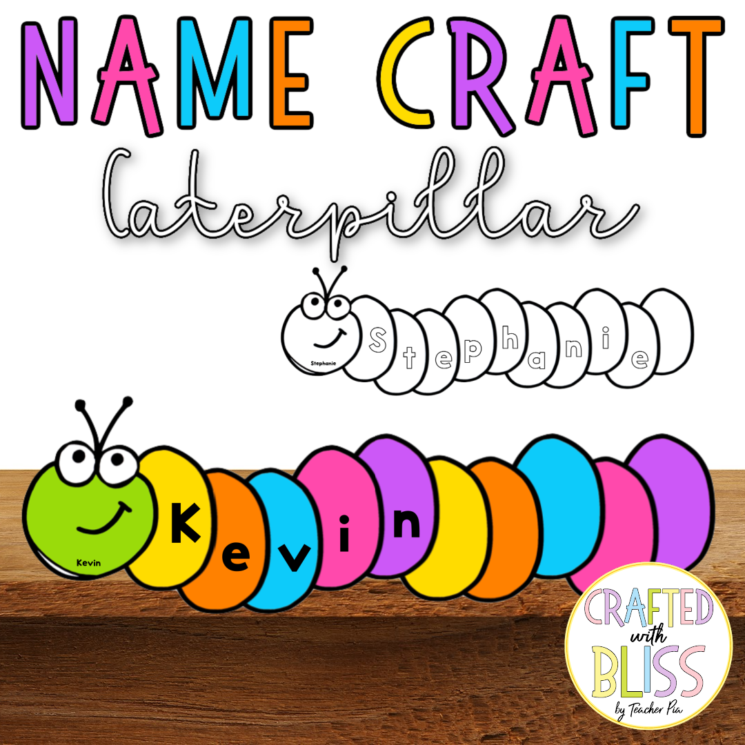 EDITABLE Caterpillar Name Activities Editable Spring Name Craft Name 