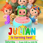 EDITABLE Cocomelon Birthday Invitation Cocomelon Invites Digital E