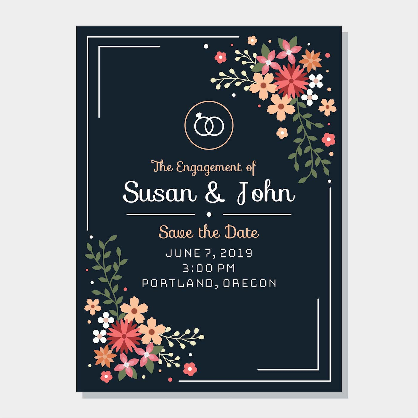 Editable Engagement Invitation Template Engagement Card Hot Sex Picture