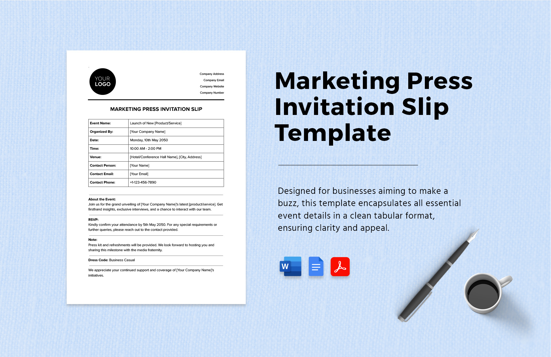 Editable Event Invitation Templates In Word To Download