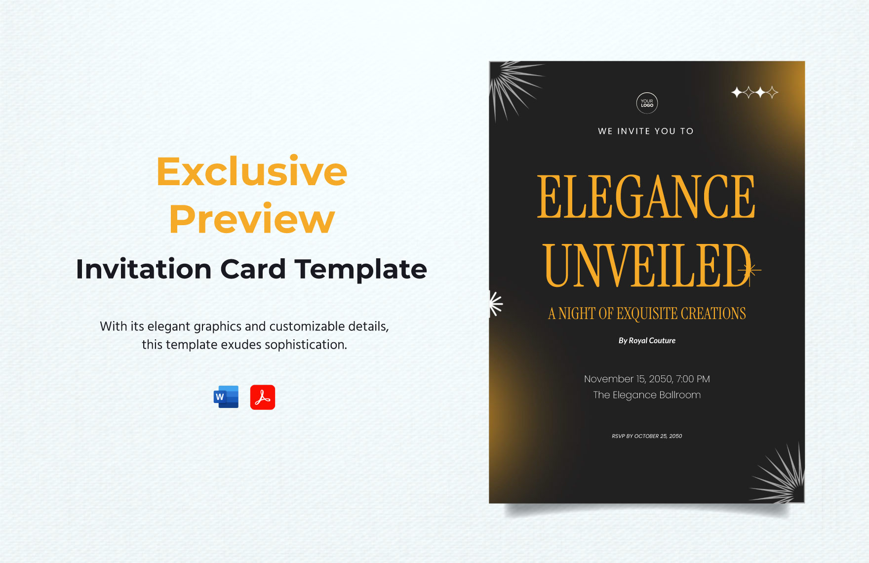 Editable Event Invitation Templates In Word To Download