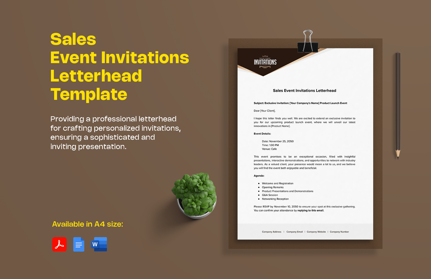 Editable Event Invitation Templates In Word To Download