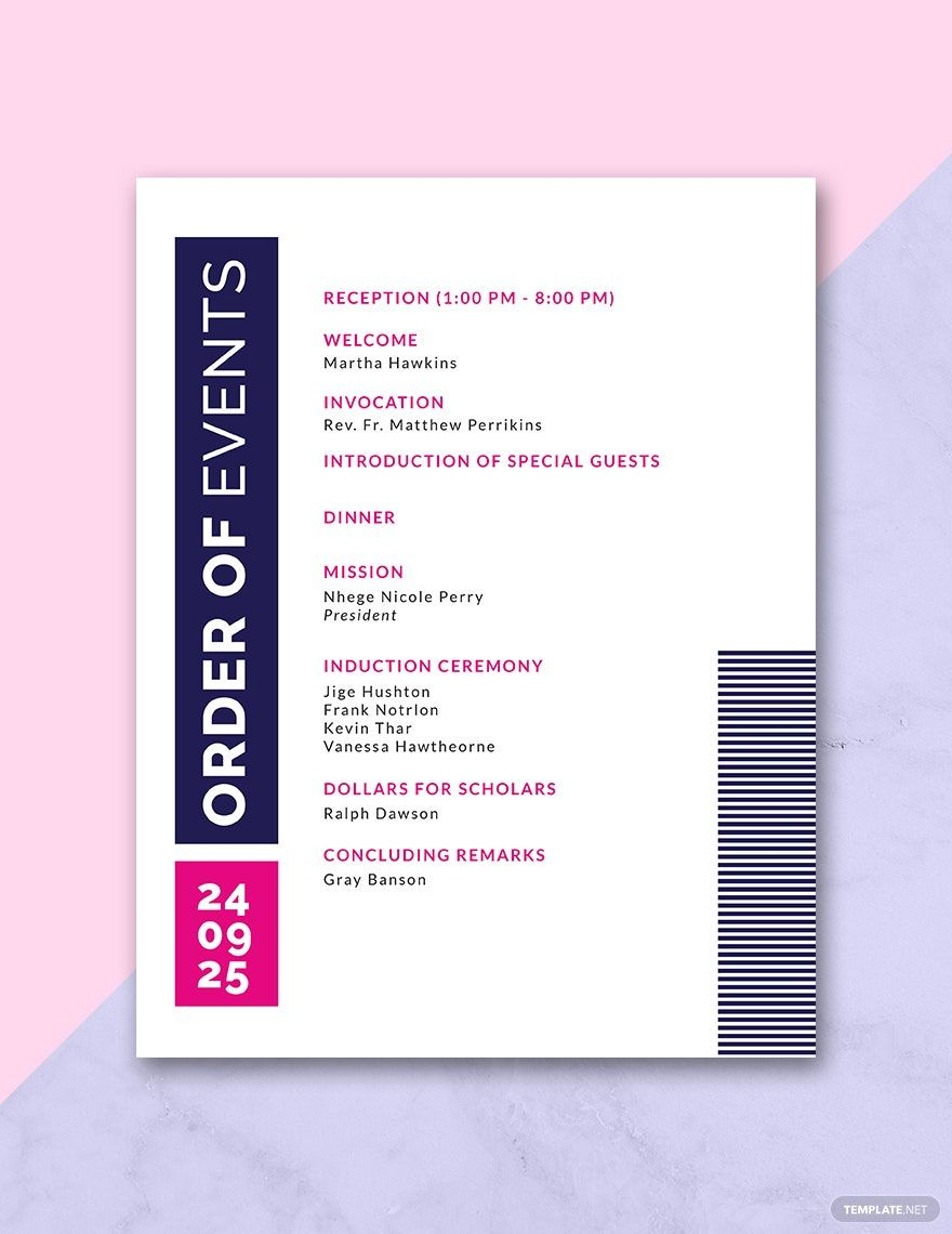 Editable Event Program Templates In Word To Download