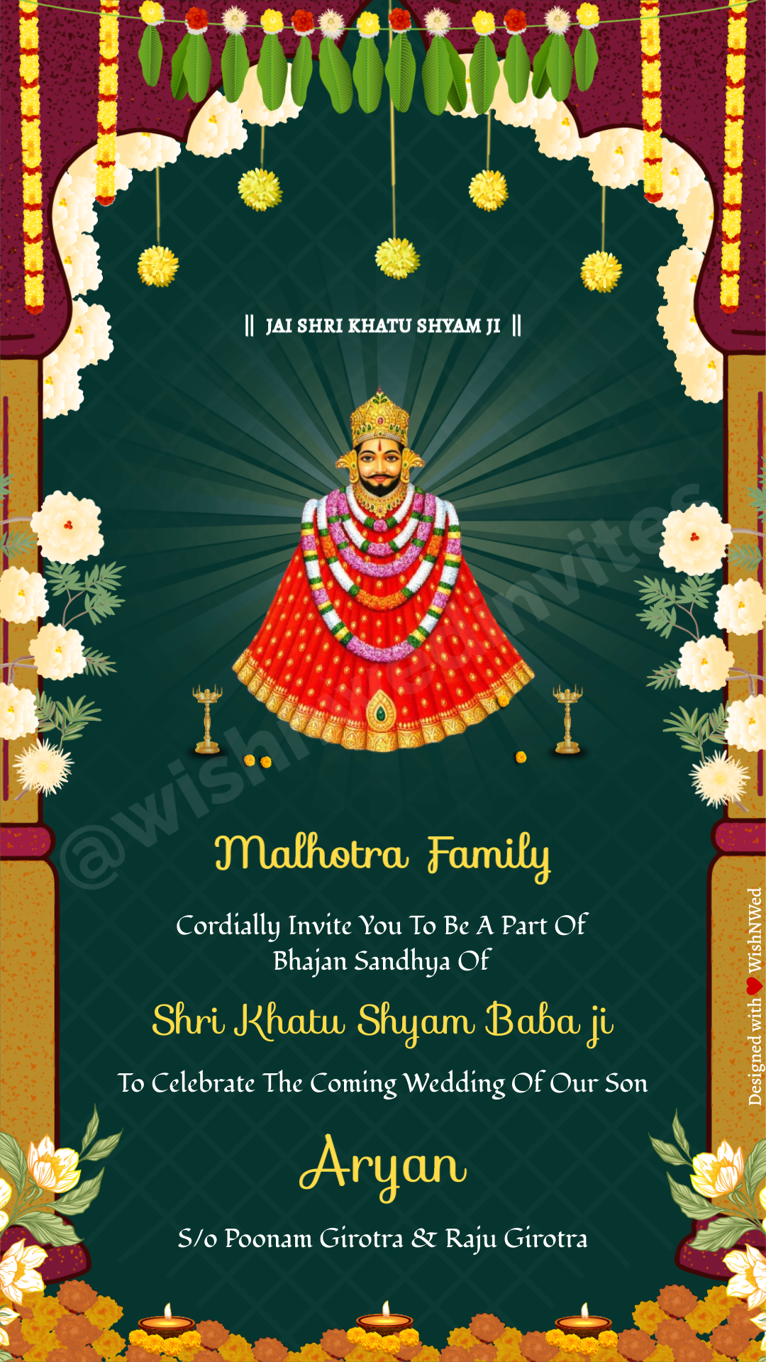invitation template for kirtan