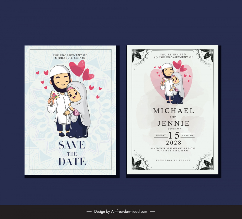 Editable Muslim Wedding Invitation Cards Templates Free Infoupdate
