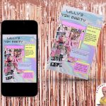 Editable Y2K Party Invitation Template Digital And Printable Etsy