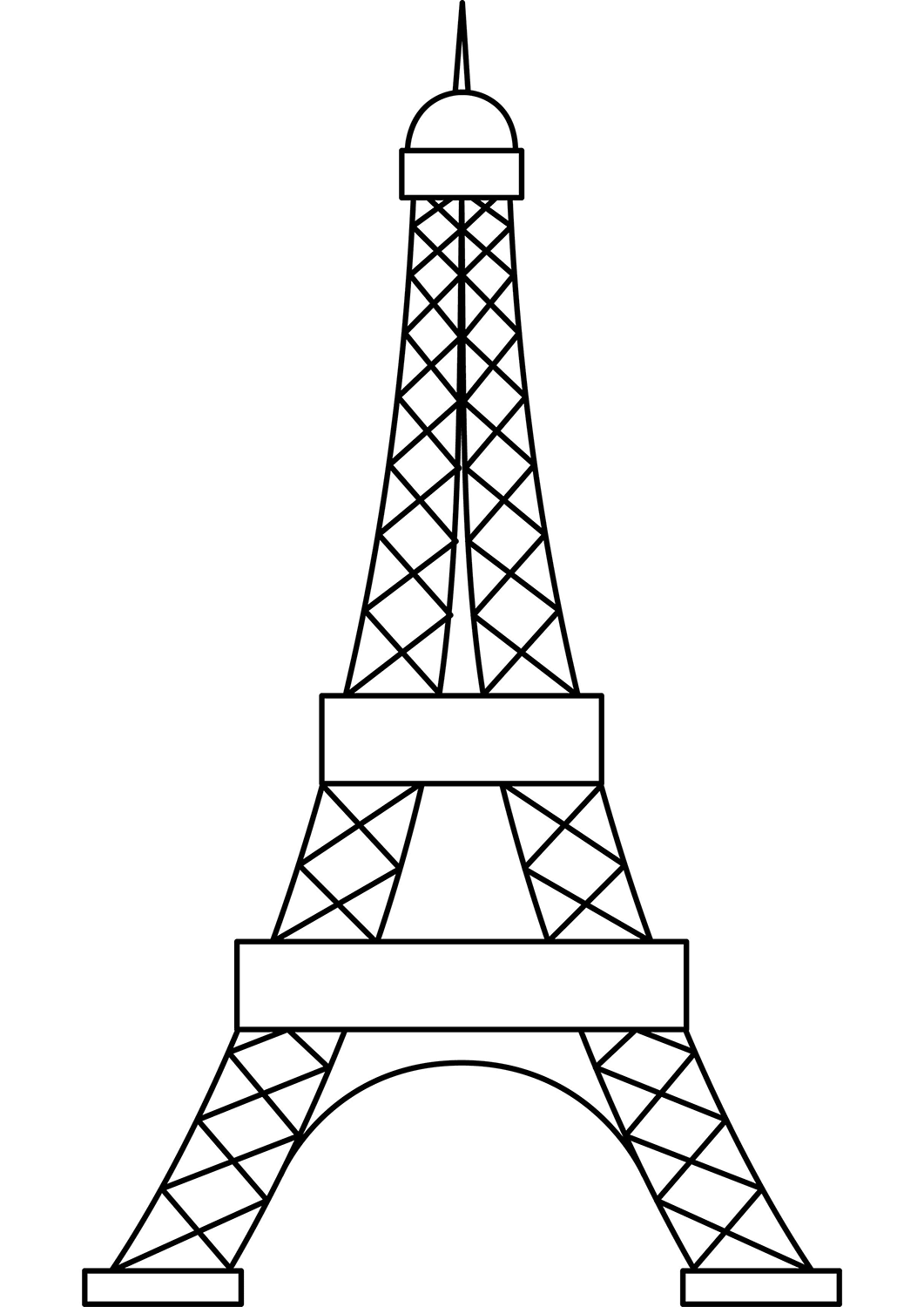 Eiffel Tower Printable Template Free Printable Papercraft Templates