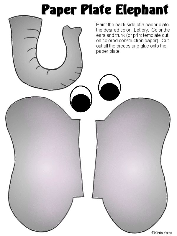 Elephant Paper Craft Template CRATFRA