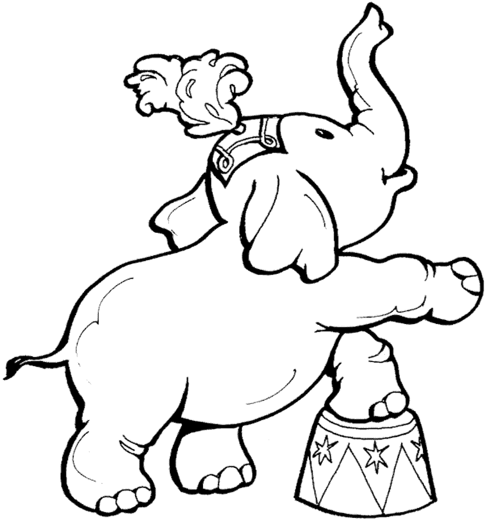Elephant Printable Coloring Pages