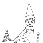 Elf On Shelf Coloring Pages Shelf Elf Coloring Easy Printable Fonewall