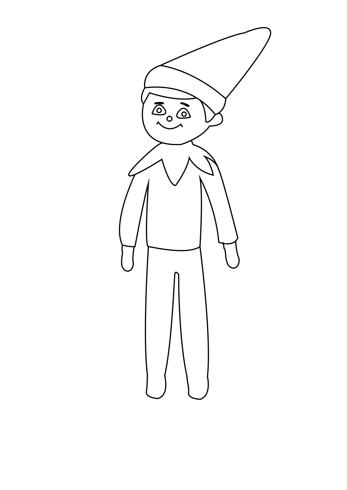 Elf On The Shelf Printable Coloring Pages