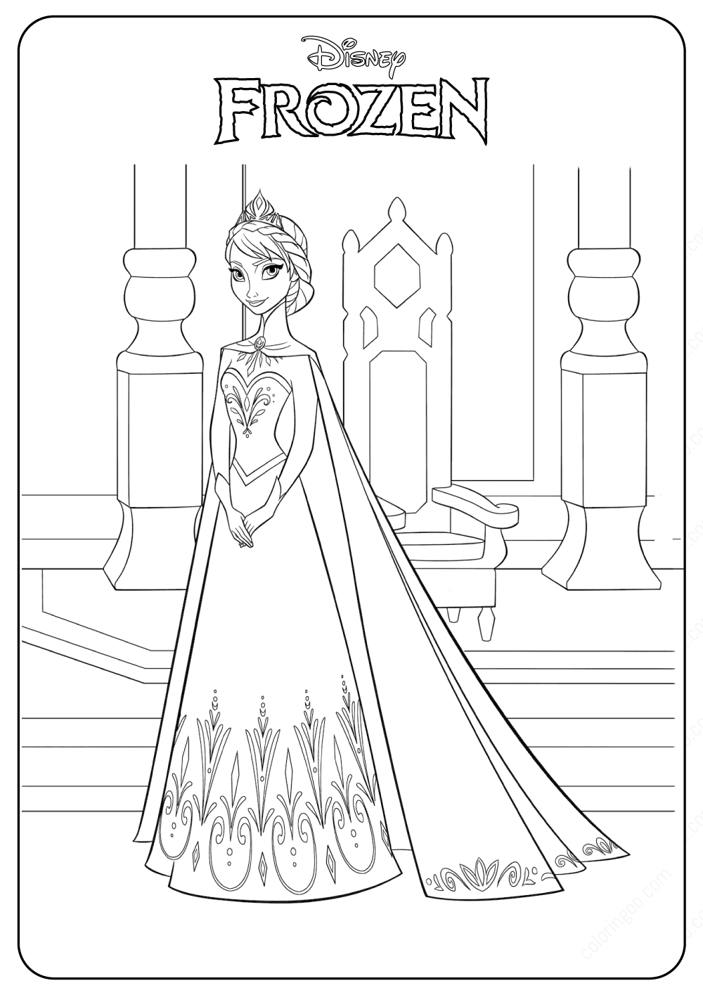 free printable coloring pages for kids elsa