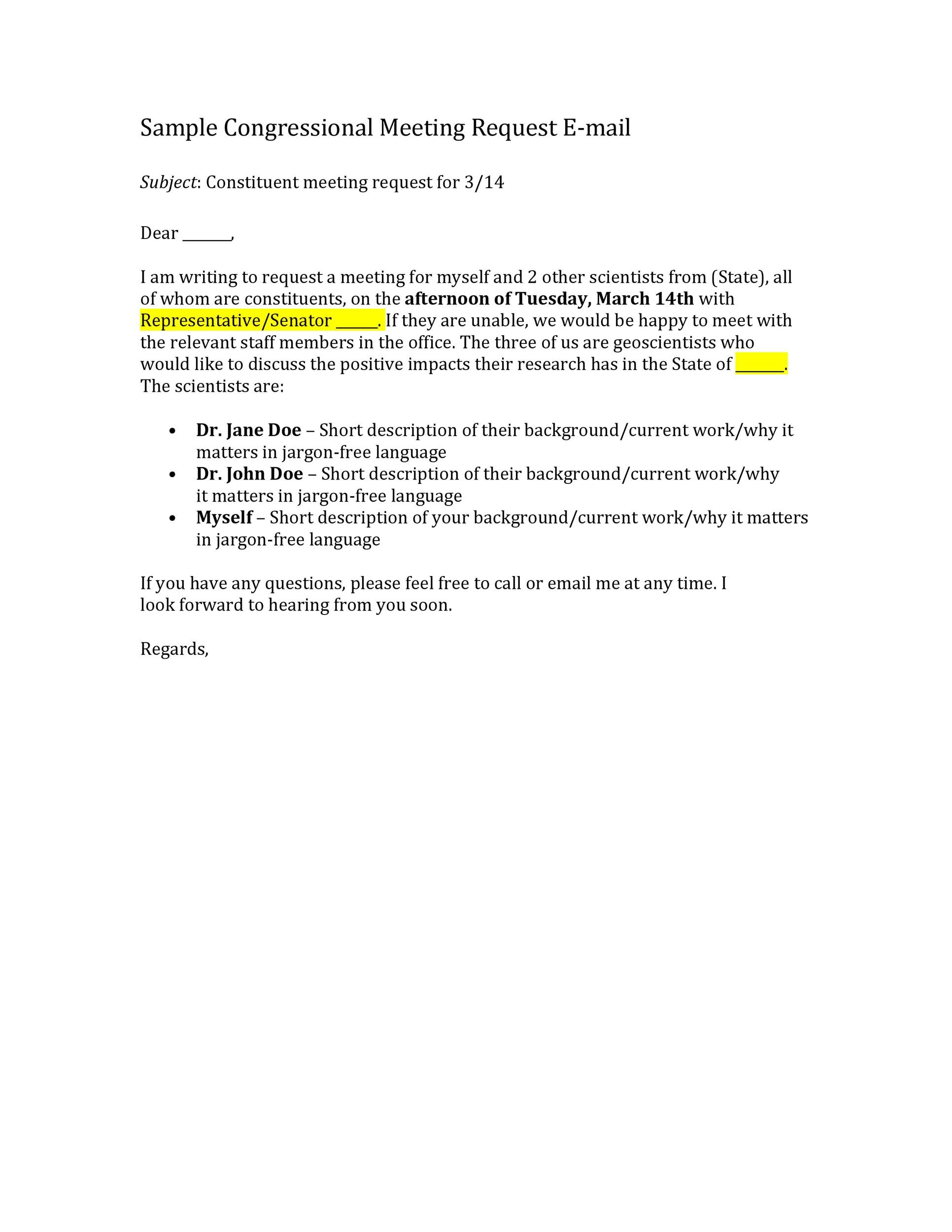 invitation meeting template email