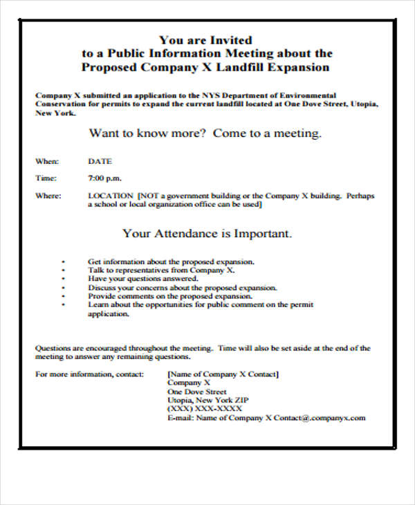 Email Template For Meeting Invitation PARAHYENA