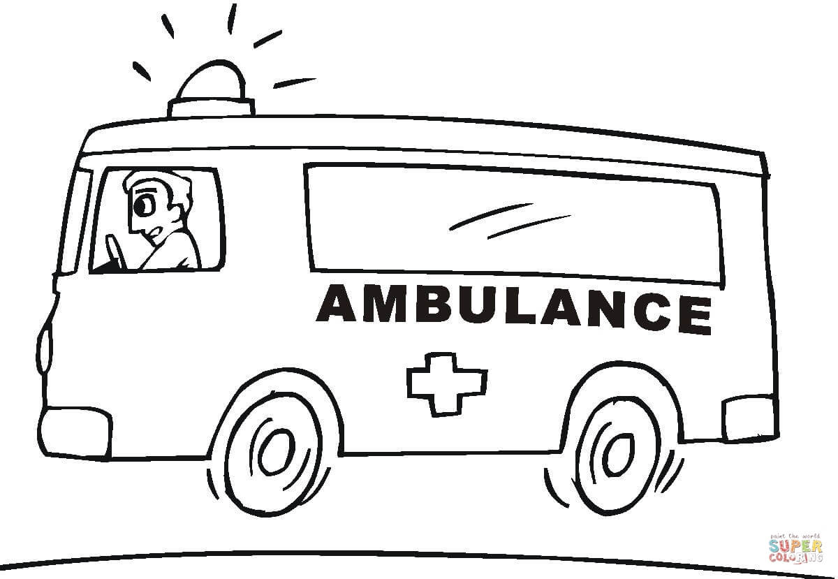 Emergency Vehicles Coloring Pages