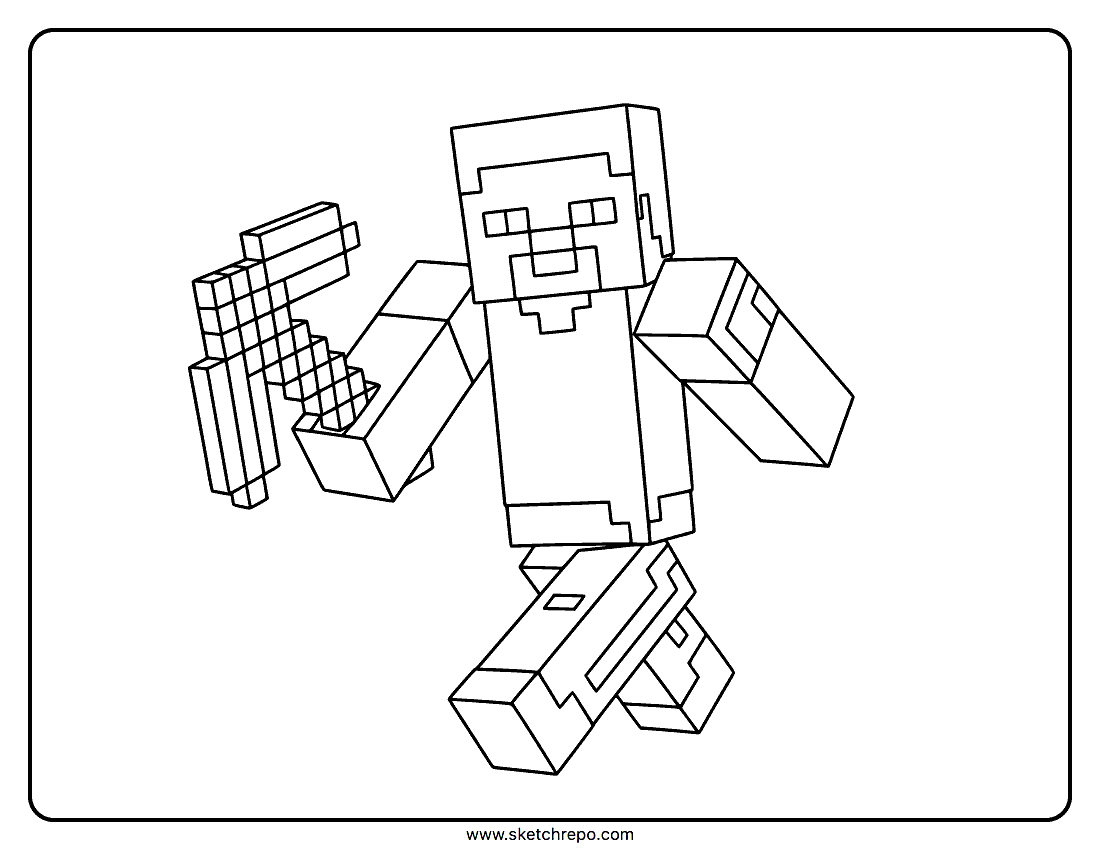 Ender Dragon Minecraft Coloring Page Sketch Repo