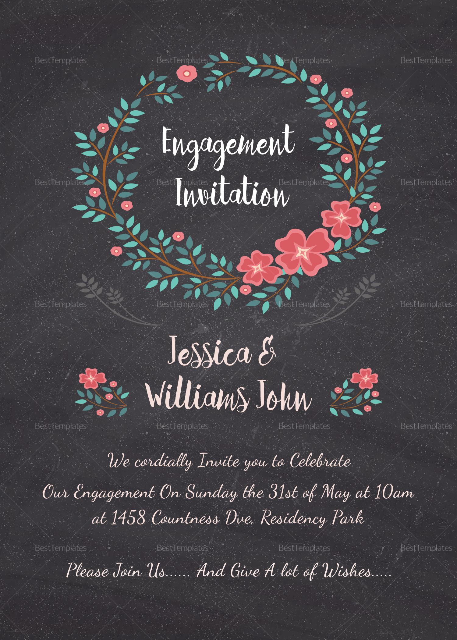 engagement invitation template online