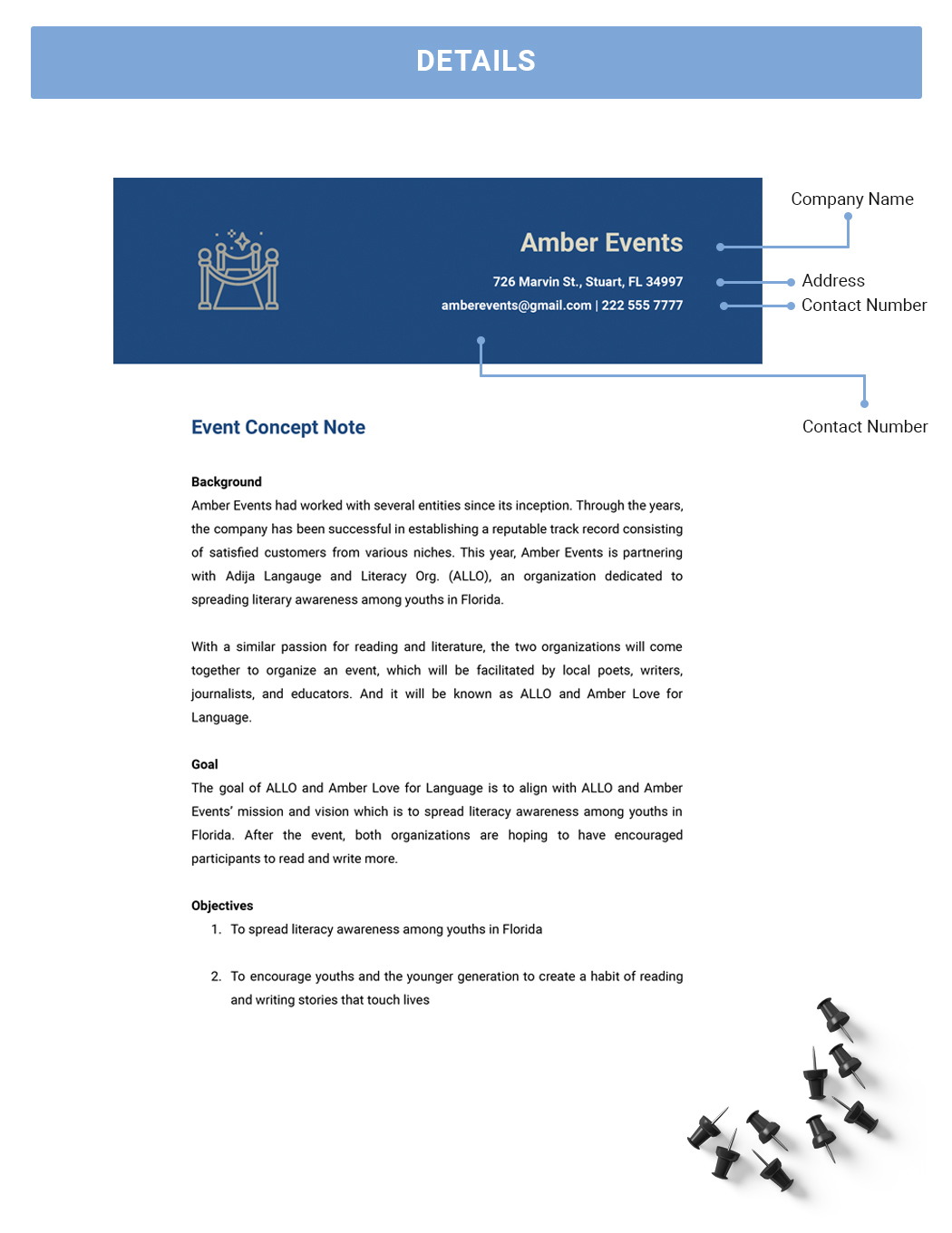 Event Concept Note Template Google Docs Word Template