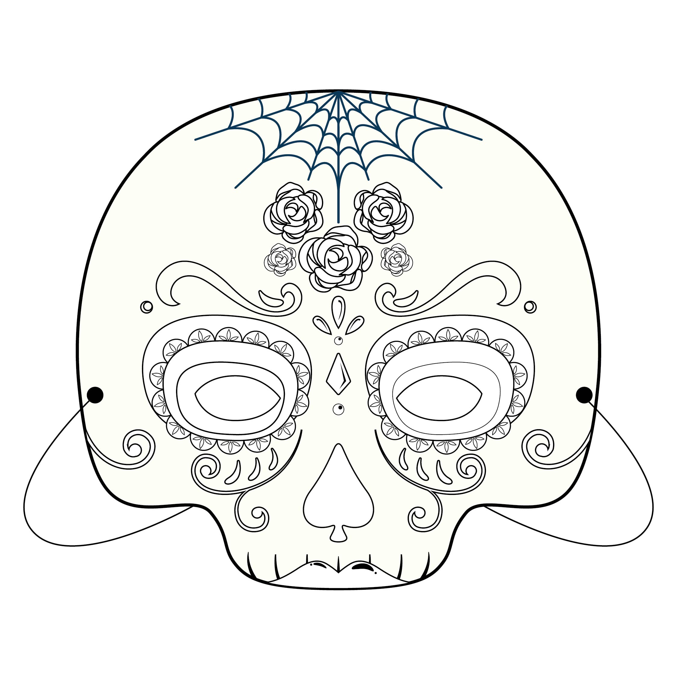 Face Coloring Halloween Masks 15 Free PDF Printables Printablee