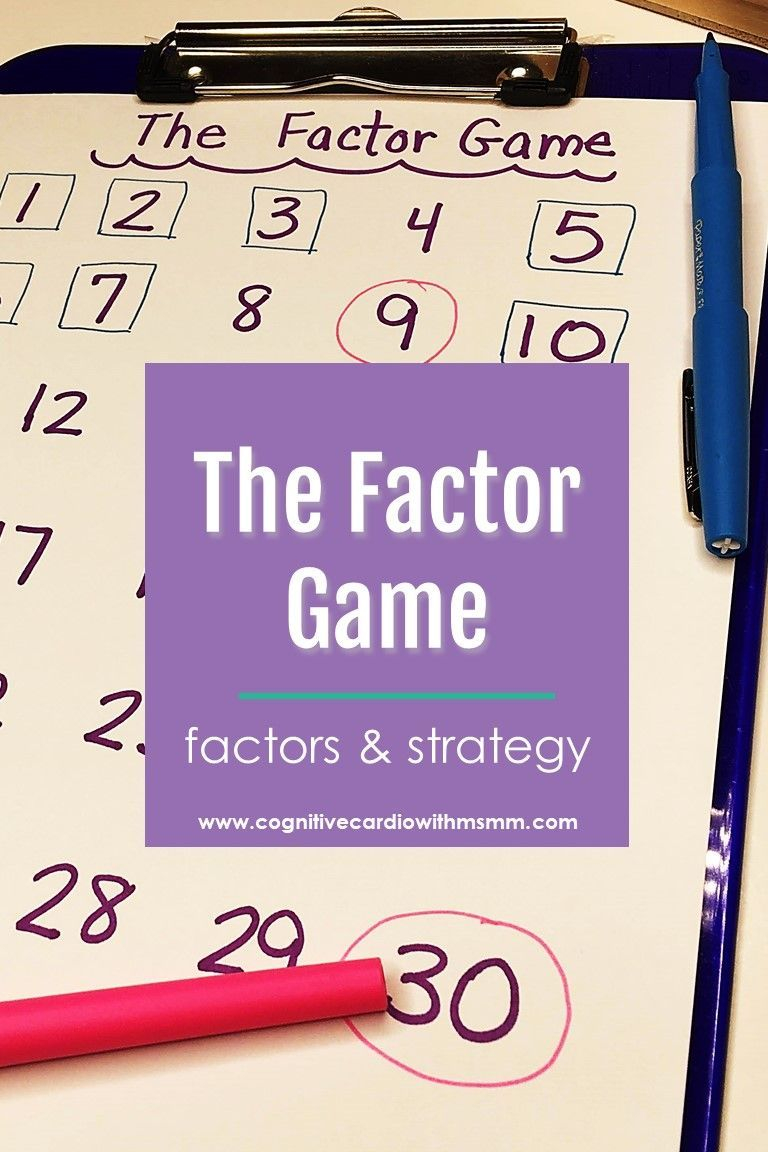 Factor Game Printable