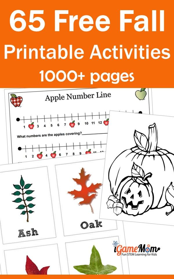 Fall Printable Activities For Kids