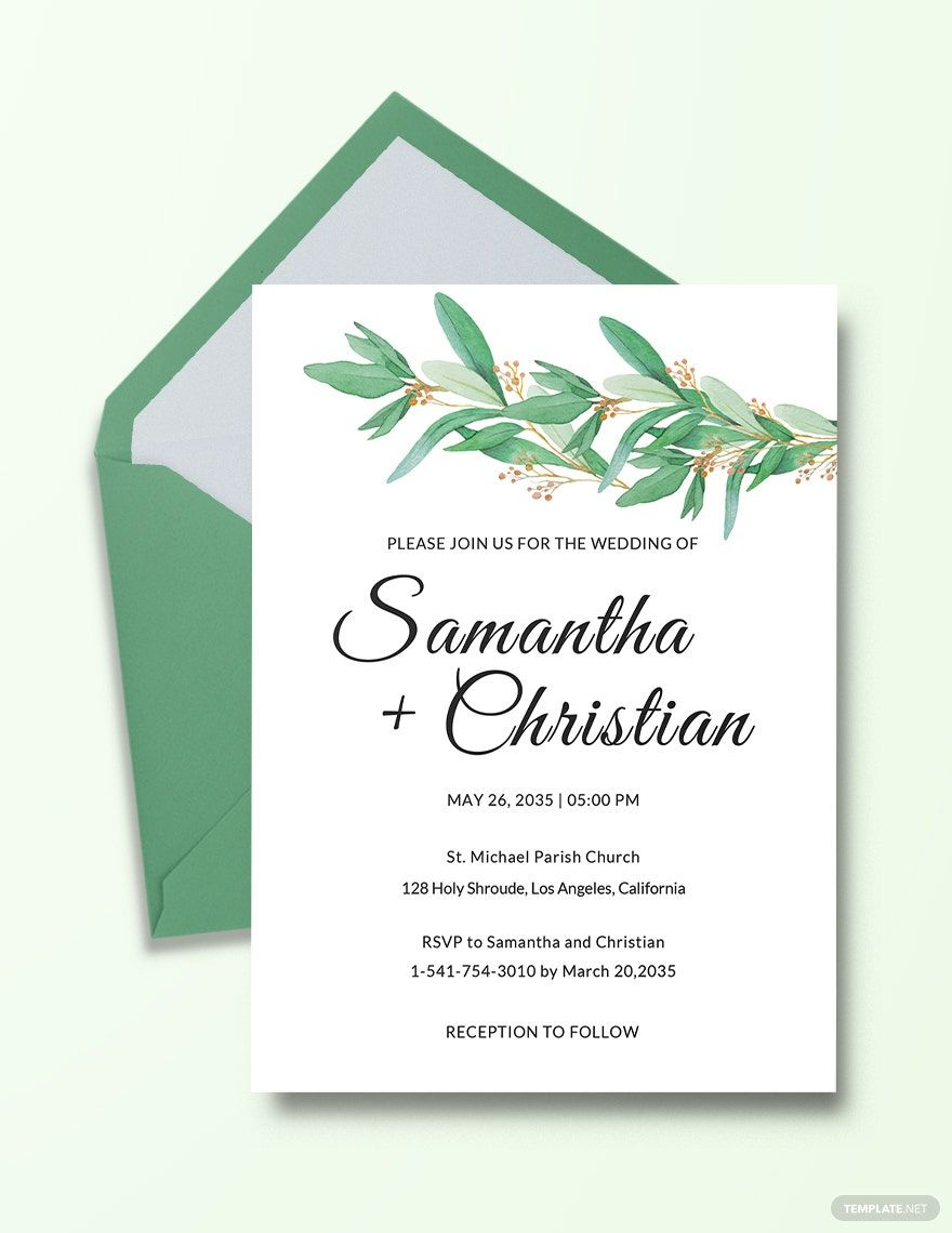 Fall Wedding Invitation RSVP Template In PSD Word Pages Illustrator 