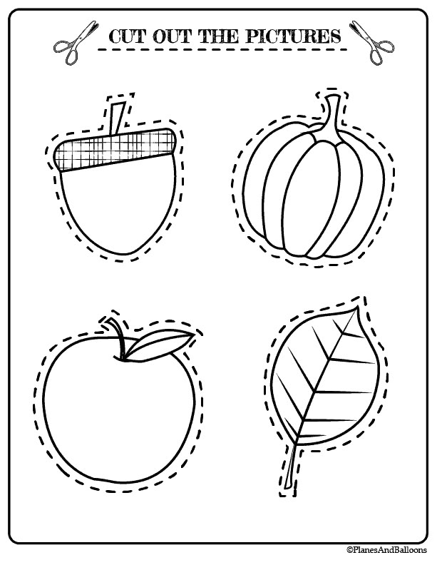 Fall Worksheets For Preschool FREE Printable Planes Balloons 