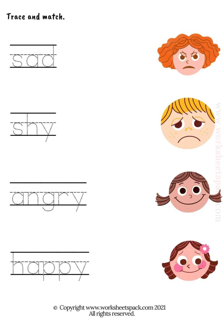 Feelings Worksheets For Preschoolers