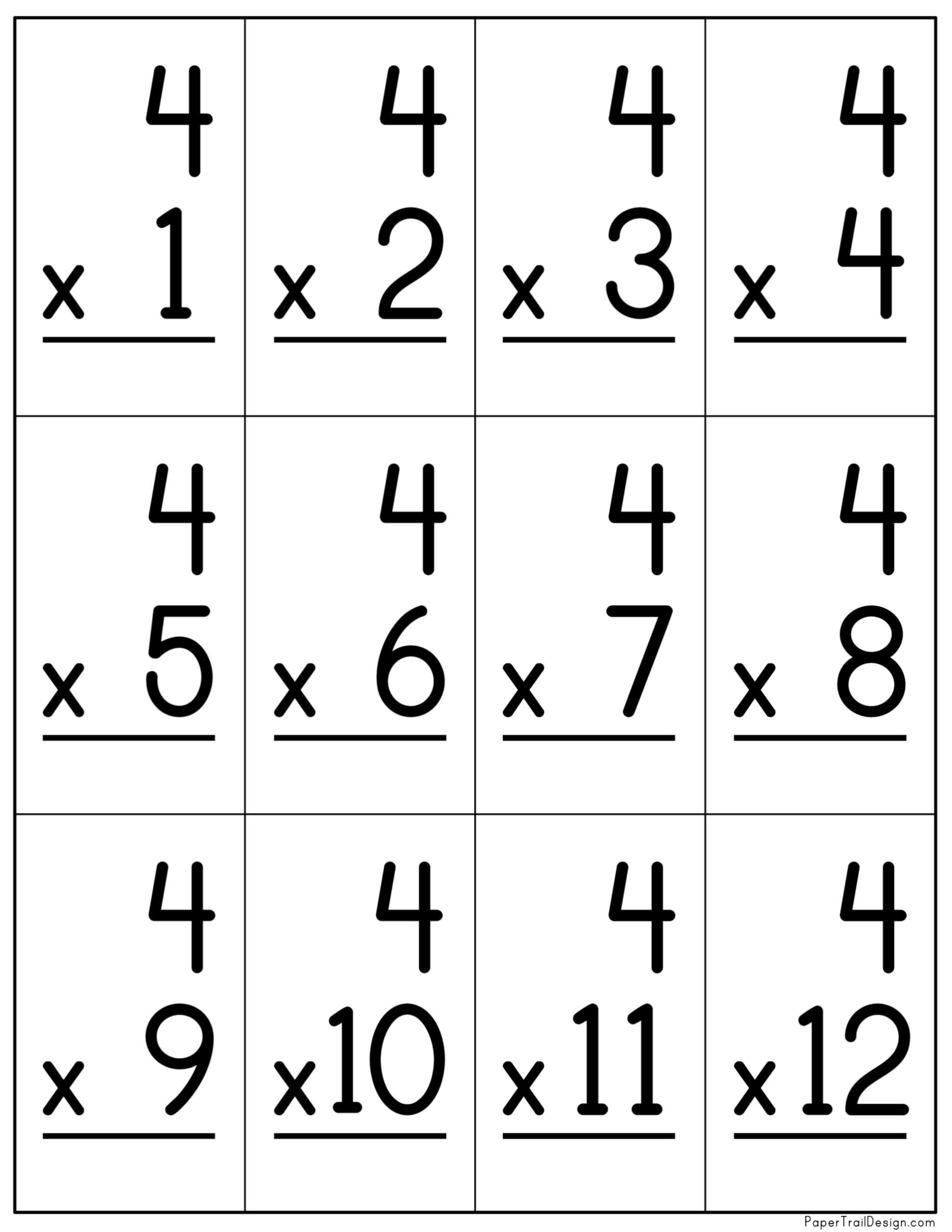 Flash Cards Printable Multiplication At Dawn Cook Blog