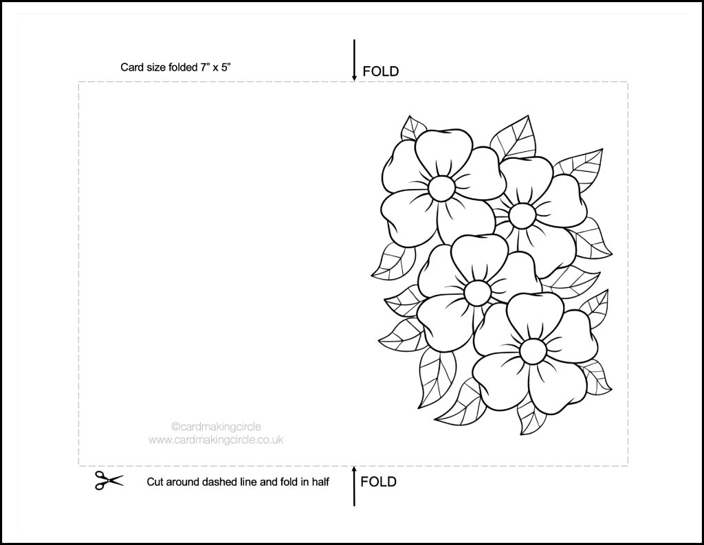 Floral Colouring Greeting Cards Worksheets Library